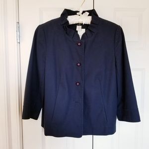 J. Crew Ruffle Swing Jacket